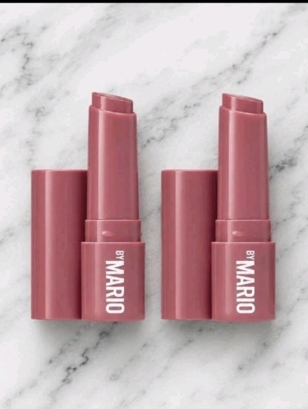 2 x Makeup by Mario ROSEWOOD GLOW Moistureglow Plumping Lip Serum Balm .03oz ea.